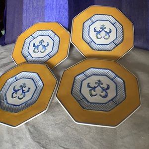 Set of 4 Fitz & Floyd salad/dessert plates